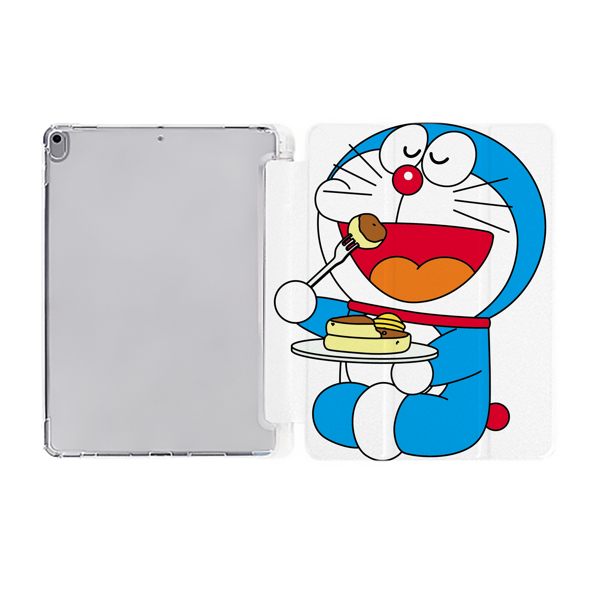 （画像用） ドラえもん Doraemon IPad ケース ペン収納付き 三つ折りスタンド PUレザー×シリコン 対応機種9.5/10.5/10.9インチ
